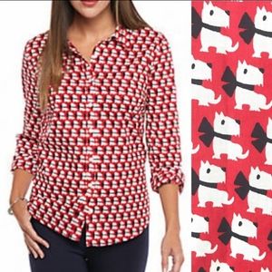 Crown & Ivy | Scottie Dog Novelty Shirt